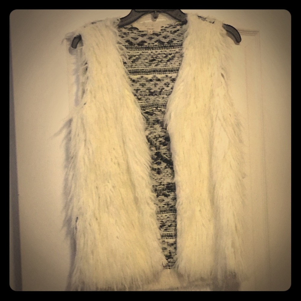 Faux fur vest